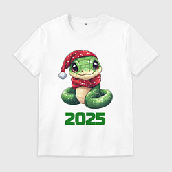 Мужская футболка Яркая новогодняя змея