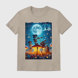 Мужская футболка Musical quartet Neon mushrooms