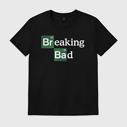 Футболка хлопковая мужская Breaking bad logo, цвет: черный