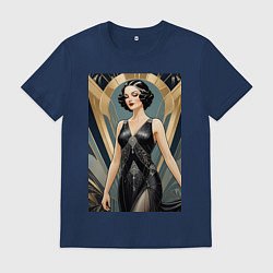 Мужская футболка Девушка ар-деко