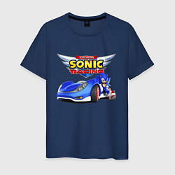 Мужская футболка Cool hedgehog - Sonic racing team