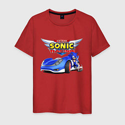 Мужская футболка Cool hedgehog - Sonic racing team