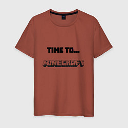 Мужская футболка Time to minecraft