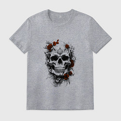 Мужская футболка Магический череп с розами