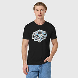 Футболка хлопковая мужская Хоккейный турнир, цвет: черный — фото 2