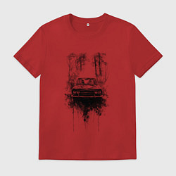 Мужская футболка Авто в лесу