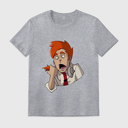 Футболка хлопковая мужская Нервный диспетчер из Каламбур: Крутое пике, цвет: меланж