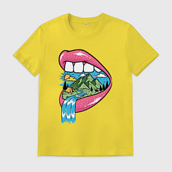 Мужская футболка Природа во рту