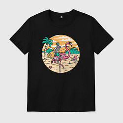 Мужская футболка Скелетик серфингист
