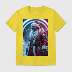Мужская футболка Дед мороз киберпанк