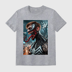 Мужская футболка Превращение Эдди в Венома - нейроарт фантазия