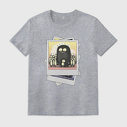Футболка хлопковая мужская Волшебные маленькие и большие существа, цвет: меланж