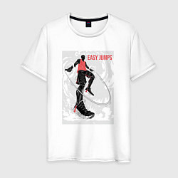 Мужская футболка Easy jumps and live