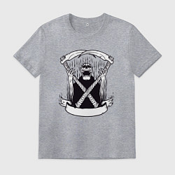 Футболка хлопковая мужская Смерть злодейка, цвет: меланж