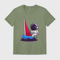 Мужская футболка Космонавт яхтсмен