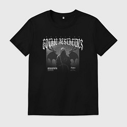 Футболка хлопковая мужская Gothic bestiary, цвет: черный