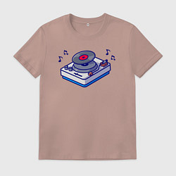 Мужская футболка Музыкальный виниловый проигрыватель