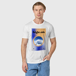 Футболка хлопковая мужская Светлая сторона, цвет: белый — фото 2