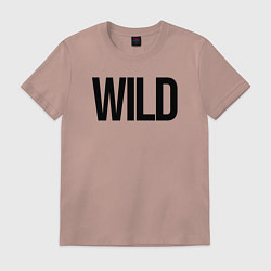 Футболка хлопковая мужская Wild, цвет: пыльно-розовый