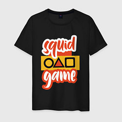 Футболка хлопковая мужская Squid game style, цвет: черный