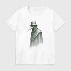 Мужская футболка Чумной доктор в зелёных тонах