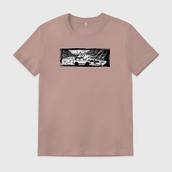 Мужская футболка Внедорожник, велосипед и тропы