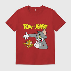 Мужская футболка Том и Джерри - кот и мышь
