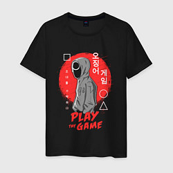 Футболка хлопковая мужская Play the game, цвет: черный