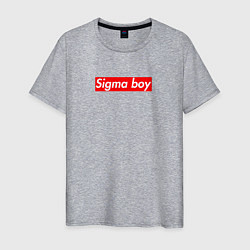 Мужская футболка Сигма бой supreme style из песни мерч - тик-ток ме