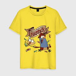 Футболка хлопковая мужская Flapjack - candies, цвет: желтый