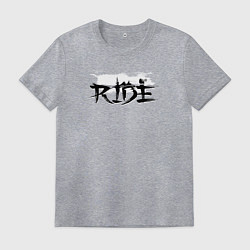 Мужская футболка Езда на велосипеде дикого медведя