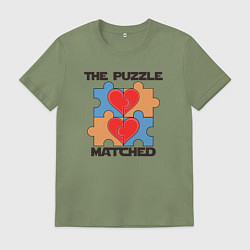 Мужская футболка Пазл любви сложился