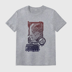 Мужская футболка Биокиборг в профиль