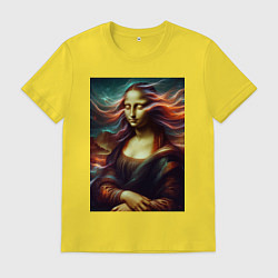 Мужская футболка Мона Лиза закрыла глаза