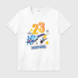 Мужская футболка 23 февраля - самолет