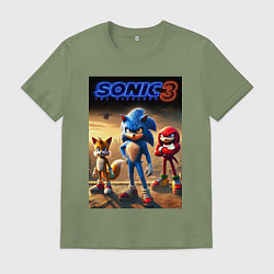 Мужская футболка Sonic and his team - movie