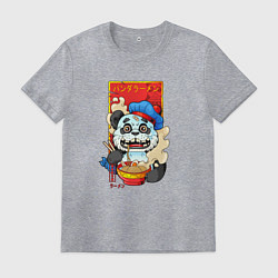 Мужская футболка Панда ест лапшу рамен