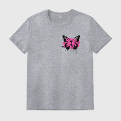 Футболка хлопковая мужская Butterfly graffiti, цвет: меланж