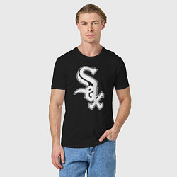 Футболка хлопковая мужская Chicago white sox - baseball, цвет: черный — фото 2