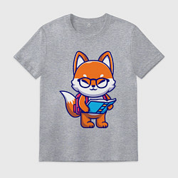 Мужская футболка Лисичка с книгой