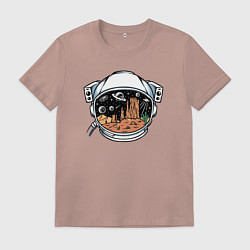 Футболка хлопковая мужская Космическая пустыня, цвет: пыльно-розовый