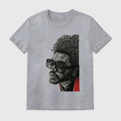 Футболка хлопковая мужская Blinding lights the weeknd, цвет: меланж