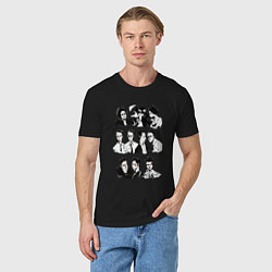 Футболка хлопковая мужская Бойцовский клуб герои, цвет: черный — фото 2