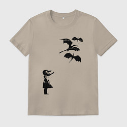 Мужская футболка Девочка и дракончики