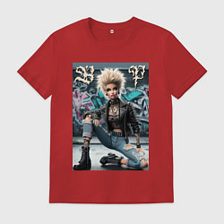 Мужская футболка Barbie - punks not dead rock