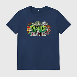 Мужская футболка Зомби и растения