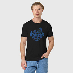 Футболка хлопковая мужская Team Dallas Mavericks, цвет: черный — фото 2