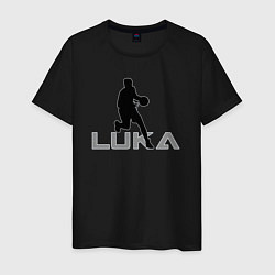Футболка хлопковая мужская Luka basketball, цвет: черный