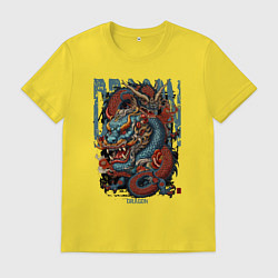 Мужская футболка Драконы в стиле татуировки ирезуми