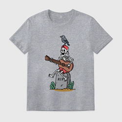 Мужская футболка Скелет с гитаркой